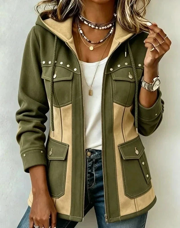 Gwen | Textured Hooded Jacket