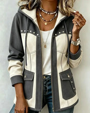 Gwen | Textured Hooded Jacket