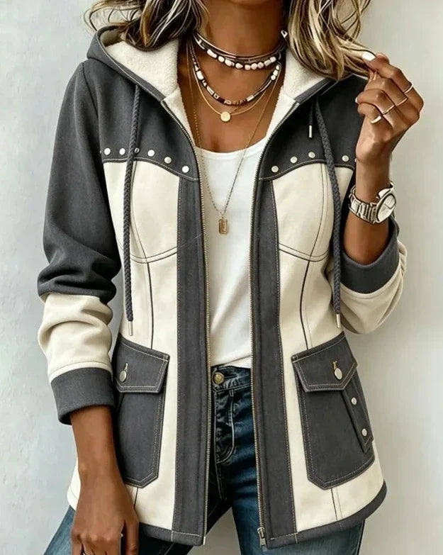 Gwen | Textured Hooded Jacket
