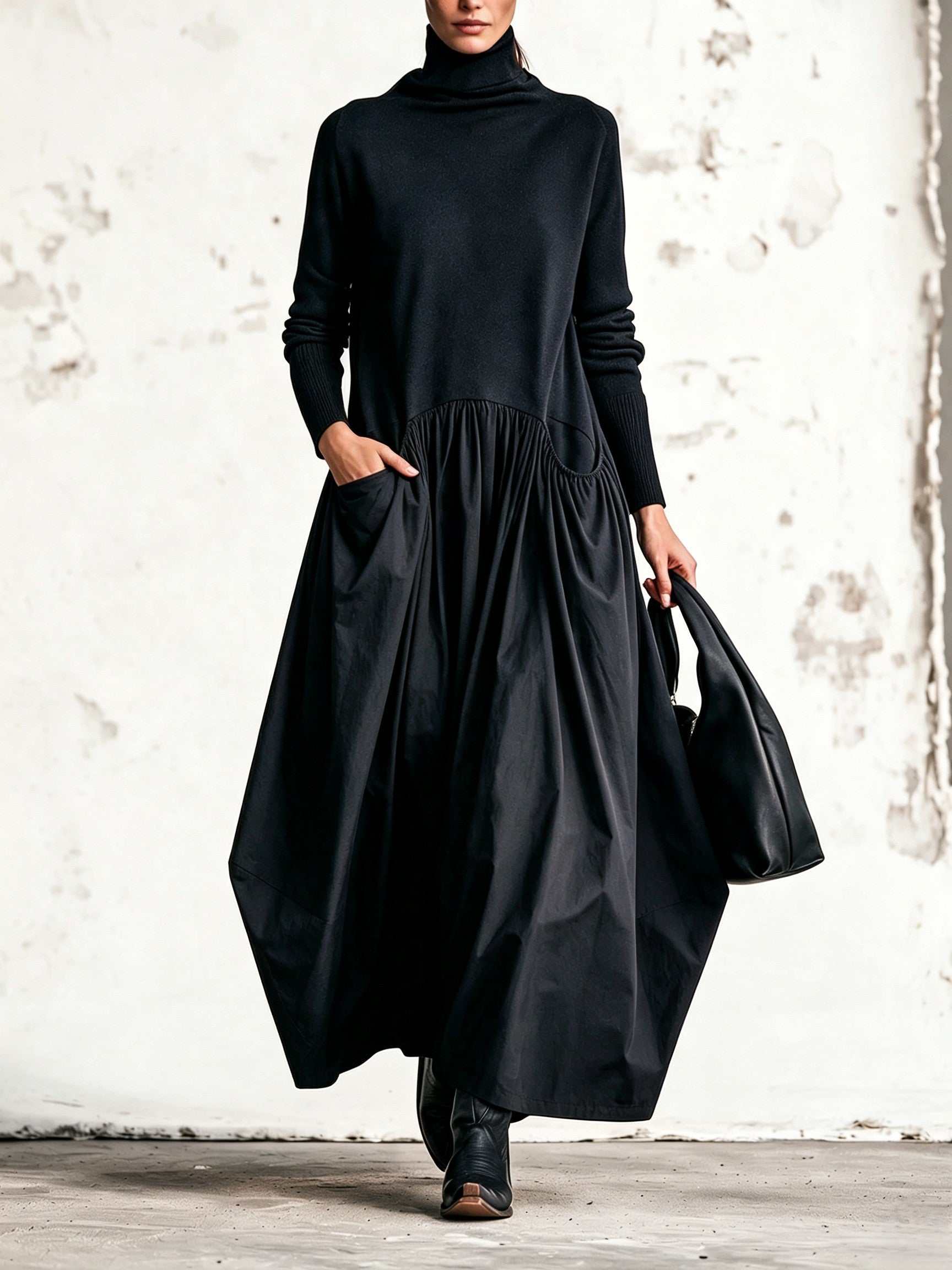 Ingrid | Turtleneck Maxi Dress