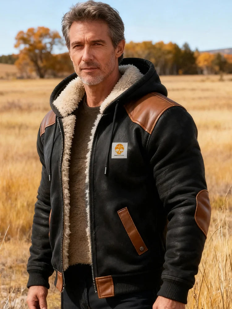 Nathan | Winter Coat With Refined Leather Details