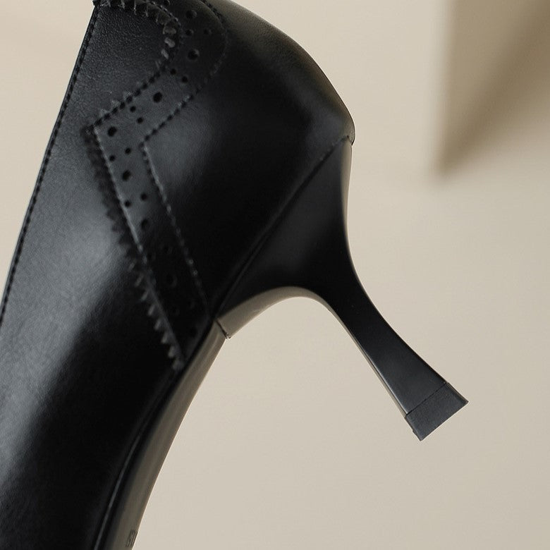 Célora Leather Ribbon Pumps