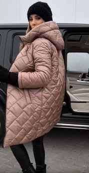 Bogna | Long Quilted Jacket with Hood