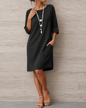 Odette | Relaxed Fluid Midi Dress