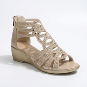 Jeanette | Elegant Cutout Wedge Sandals