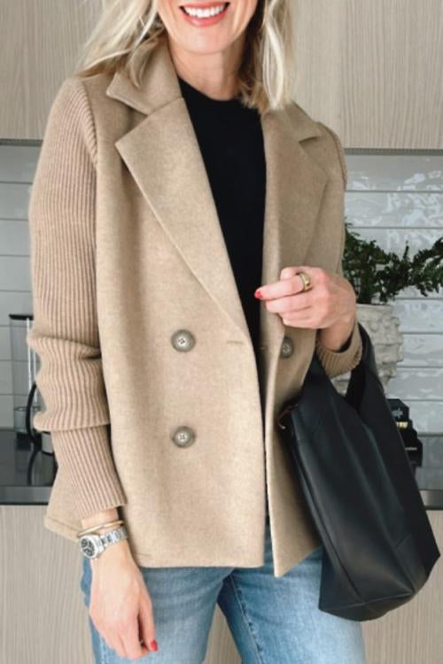 Sasha | Double-Breasted Knit Blazer