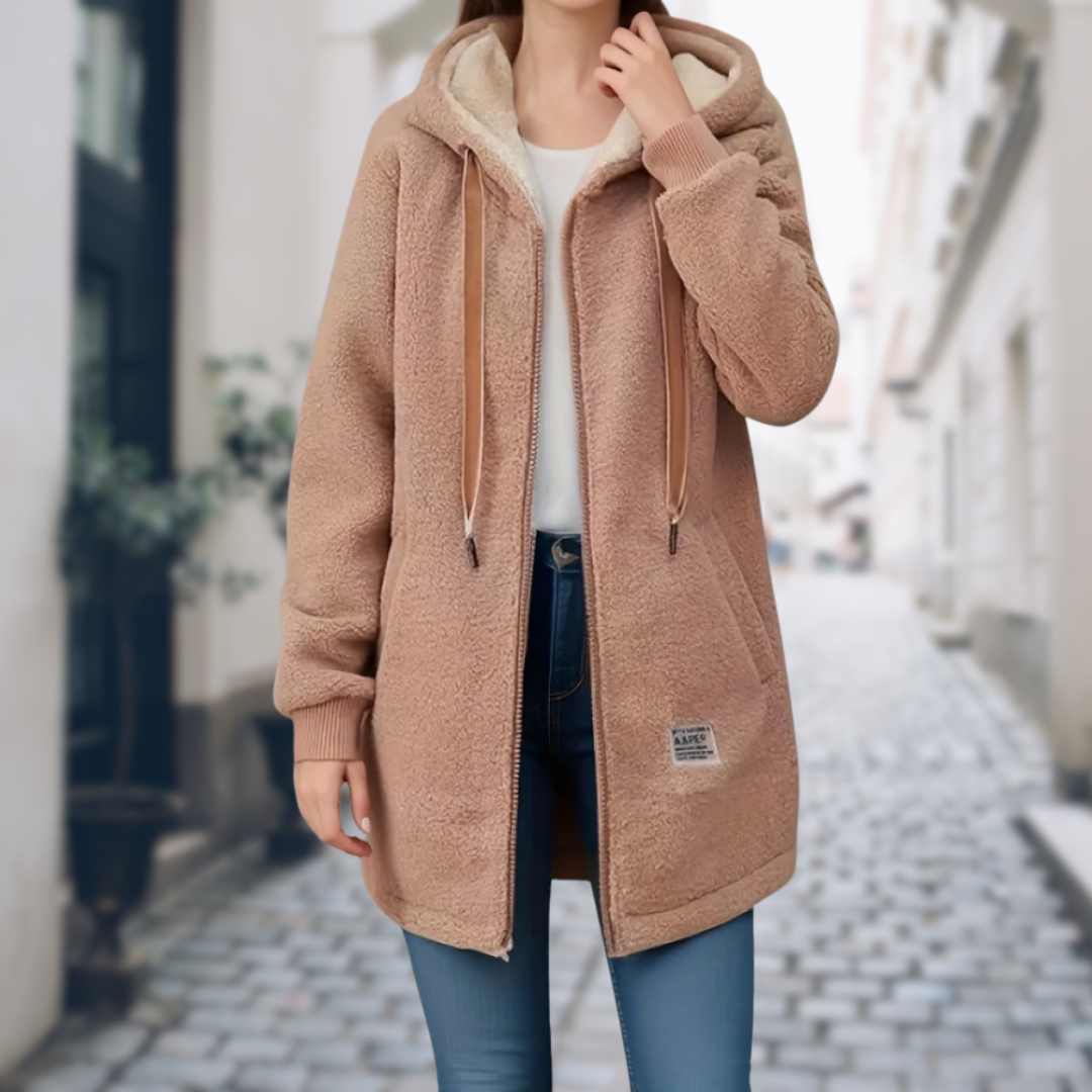 Emily | Cozy fleece hooded jacket