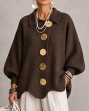 Karina | Statement Collar Knit Cardigan