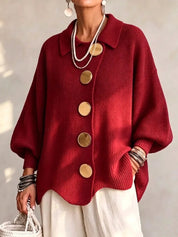 Karina | Statement Collar Knit Cardigan