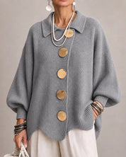 Karina | Statement Collar Knit Cardigan