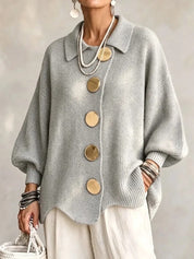 Karina | Statement Collar Knit Cardigan