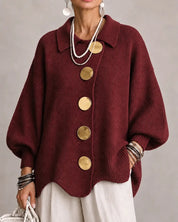 Karina | Statement Collar Knit Cardigan