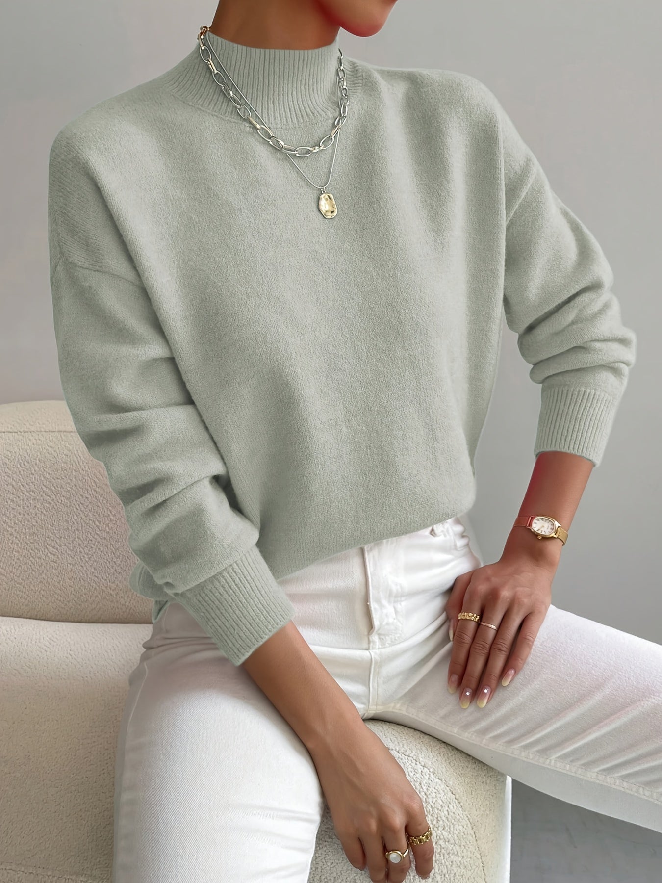 Christine | Soft Mock Neck Jumper