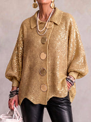 Karina | Statement Collar Knit Cardigan