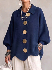 Karina | Statement Collar Knit Cardigan