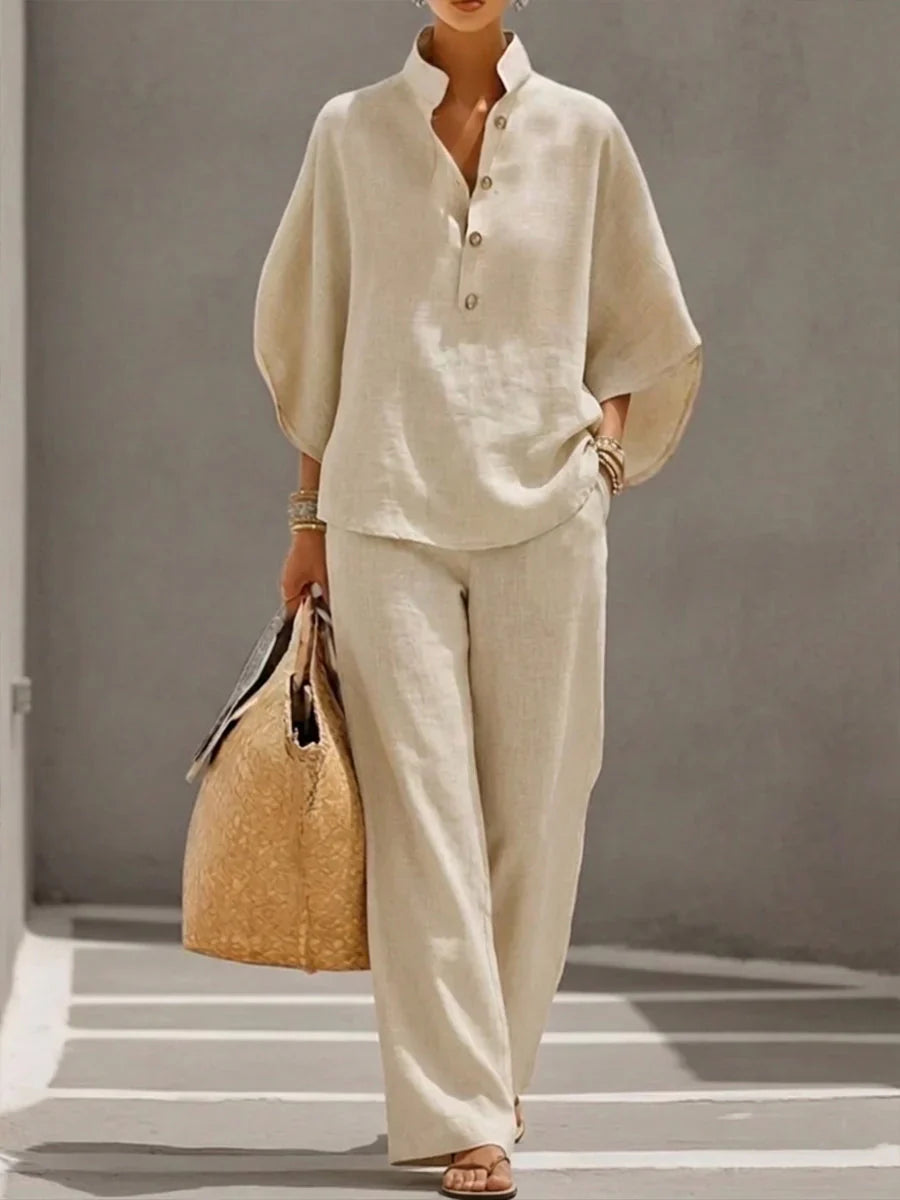 Maribel | Elegant Linen-Look Set