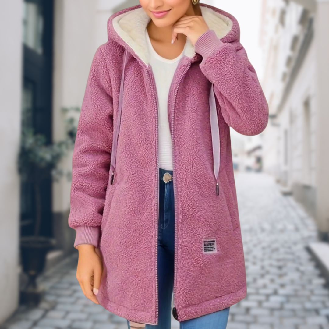 Emily | Cozy fleece hooded jacket